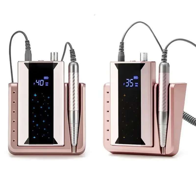 Brushless 40000RPM Electric hine 85W Handle Manicure Portable Polishing Tool Drill Rechargeable Nail Art