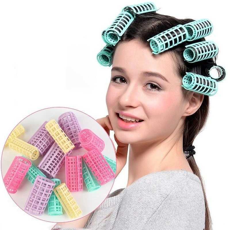 6-14 pieces/set of no heat curlers large grip clips lazy curlers DIY female hair styling tools random colors W250113