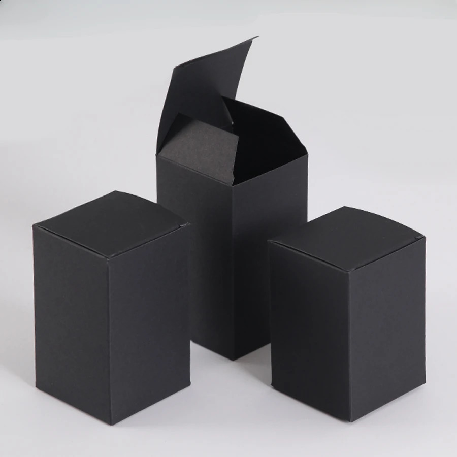 50Pcs Kraft Paper Box Square White Cardboard Box DIY Gift Box For Soap Cookies Jewelry Gift Packaging Candy Cookies Cake Baking 250106