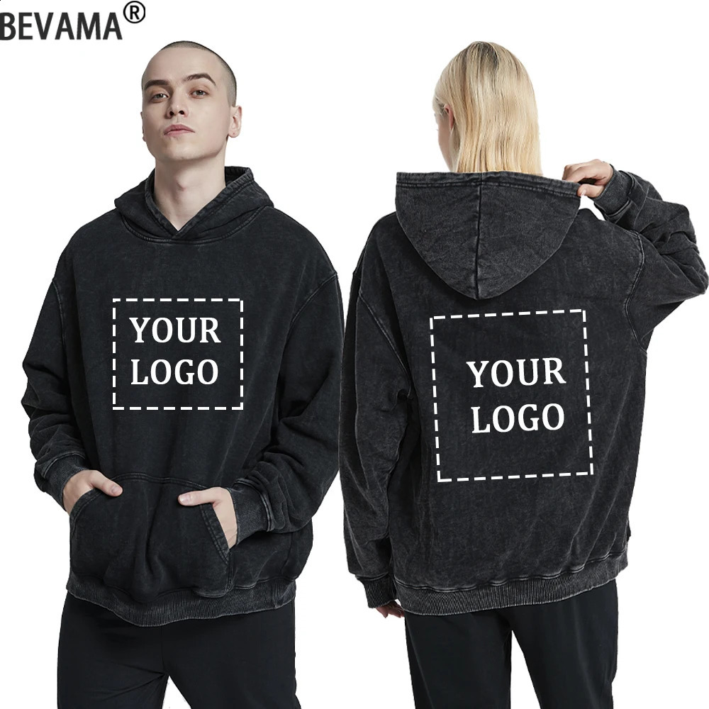 Custom Hoodies for Men Long Sleeved Vintage Sweatshirts n Your Cotton Hooded Tops Pattern Pullovers Unisex Clothing 250113