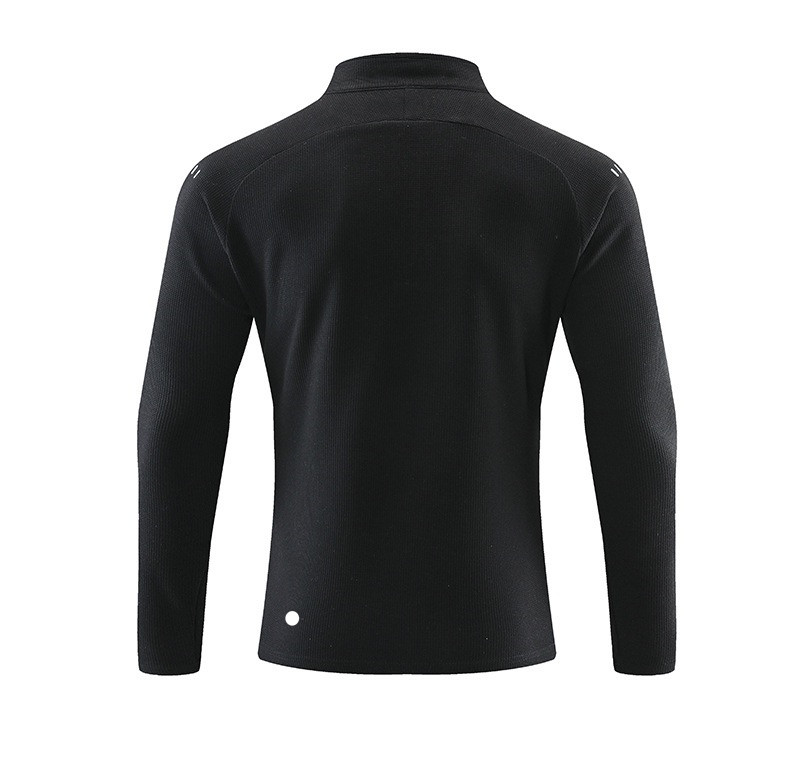 LY03 Men Running Sports Long Sleeve T-shirt Men's Style Stand-up Collar Half Zipper Shirt Training Fitness Clothes Training Top Elastic Quick Dry