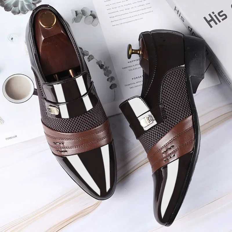 Slip Men Dress Shoes Men Oxfords Fi Business Dress Men Shoes 2020 New Classic Leather MenS Suits Shoes ManXJ250113