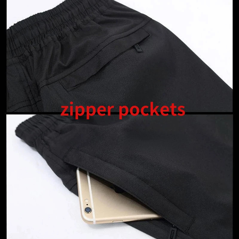 Mens Pants Sweatpant Quick Dry Breathable Spring Sports Trouser Elastic Waist Straight Wide Joggers Running Tracksuit Men y250110