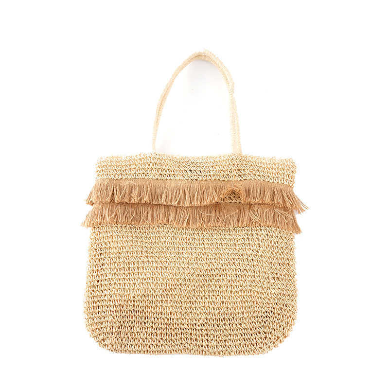 Large Capacity Handbag, Paper Rope Woven Bag, Fashionable Single Shoulder Casual Women's Vacation Beach Bag 250113