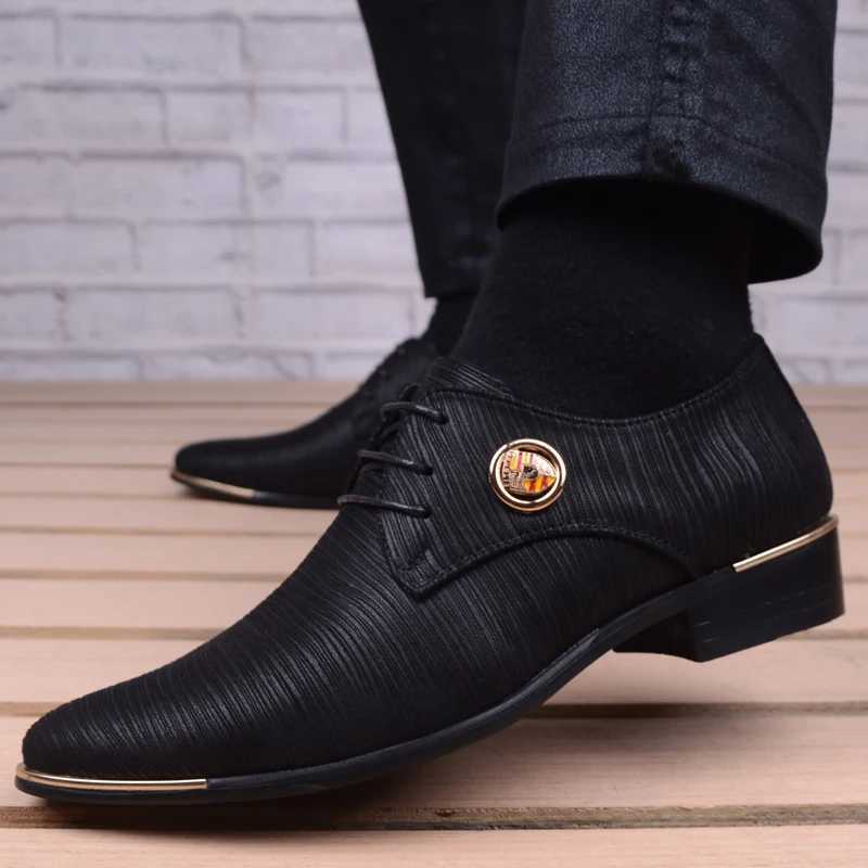 Wedding Dress Shoes Men pu Leather Casual Shoes Breathable Oxford Shoe with Heel Business Social Shoe Male Chaussure HommeXJ250113