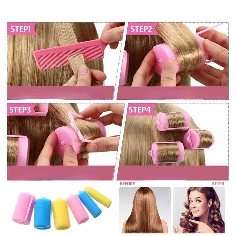 6-14 magic sponge foam hairpin shaped curler pad salon hairdresser 6 size hairdressing tools W250113