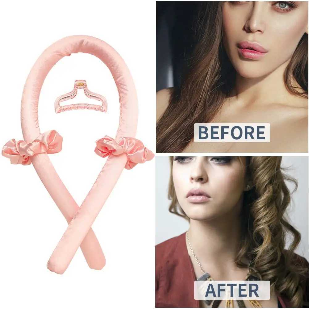 Heat free Curling Rod Headband Lazy Natural Soft Wave DIY Curling Rod Curling Strip Clip Salon Styling Tool W250113
