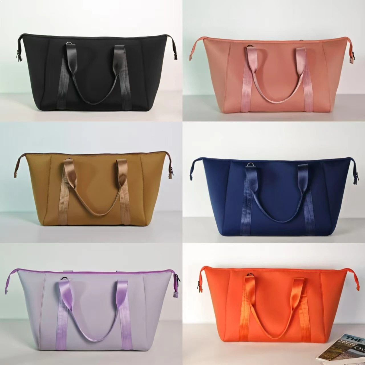 Neoprene travel handbag carrying large capacity portable storage bag 250109