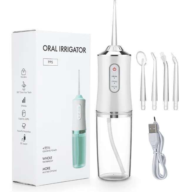 Electric Dental Irrigator Portable Water sser for Removing Tartar Charging Handheld Household Oral Cleaning Device