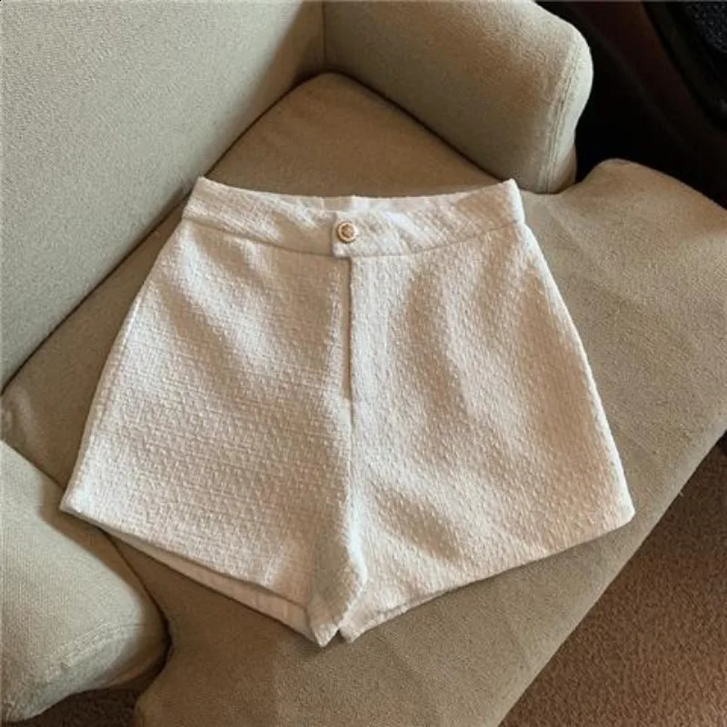 OCEANLOVE Autumn Winter Women Shorts Solid High Waist Korean Fashion Pantalones Cortos Wide Leg Vintage Ropa De Mujer 250107