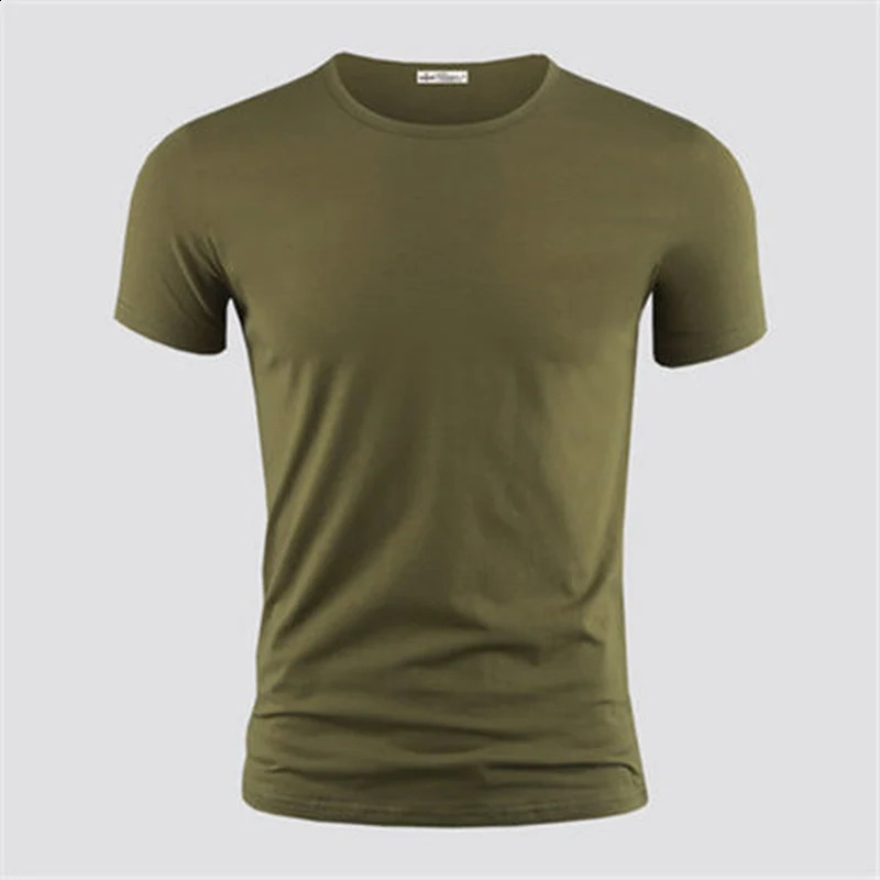 Mens T Shirt Pure Color V Collar Short Sleeved Tops Tees Men TShirt Black Tights Man TShirts Fitness For Male Clothes 250113