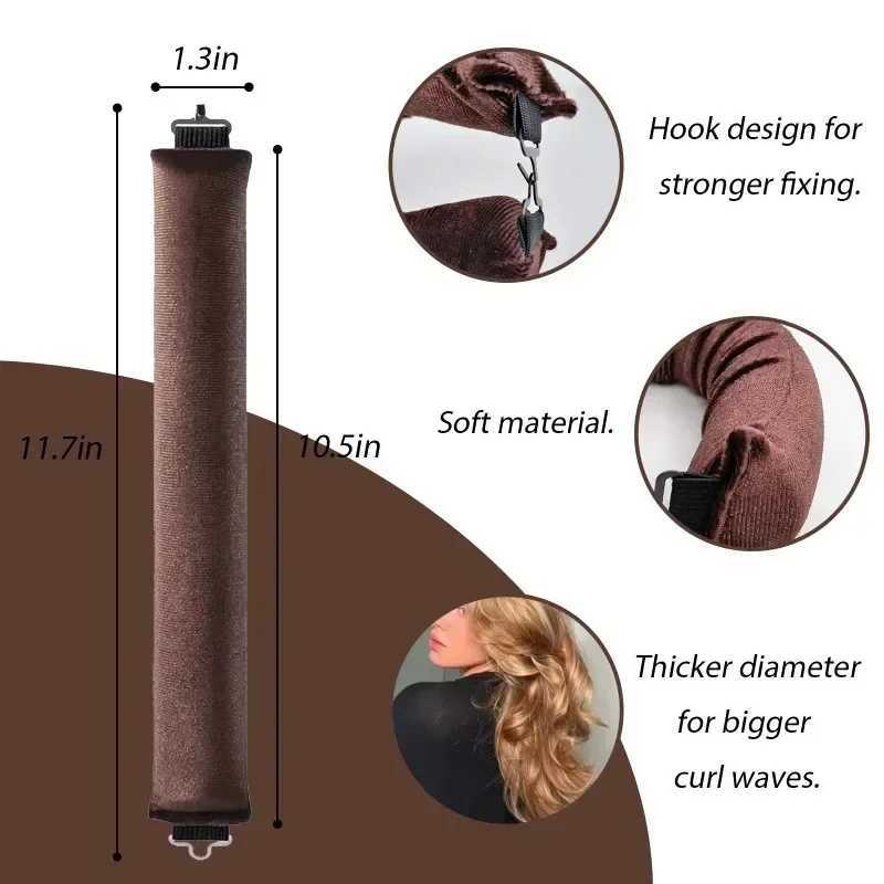 Non thermal curler non thermal curler curler headband with scarf soft sleep lazy curls flexible curler hair styling tool W250113