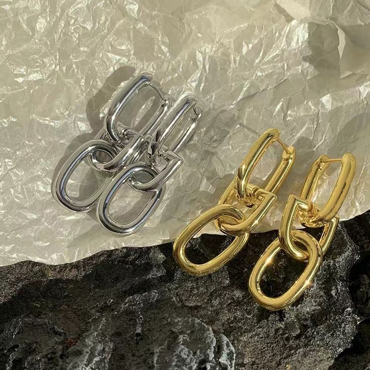 Designer Earrings For Women Gold Earrings With Fashion Letters Metal Jewelry For Party Gift