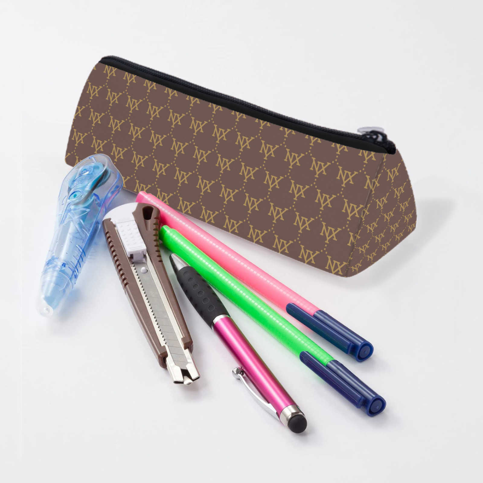NXY Custom Large Pencil Case Designer Bag Minimalist Student Stationery Storage Bag Creative Pen Bag Women Travel Makeup Bags 250109