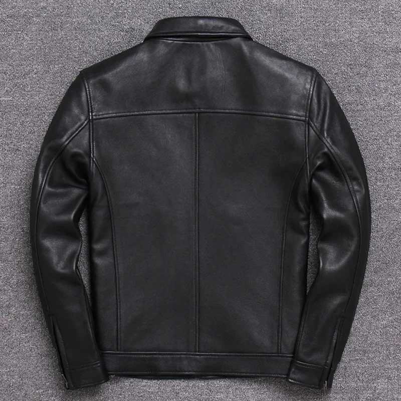 100% Natural Genuine Leather Jacket Men Winter Spring Streetwear Sheepskin Coat Man Moto Biker Real Leather Jackets X2501131