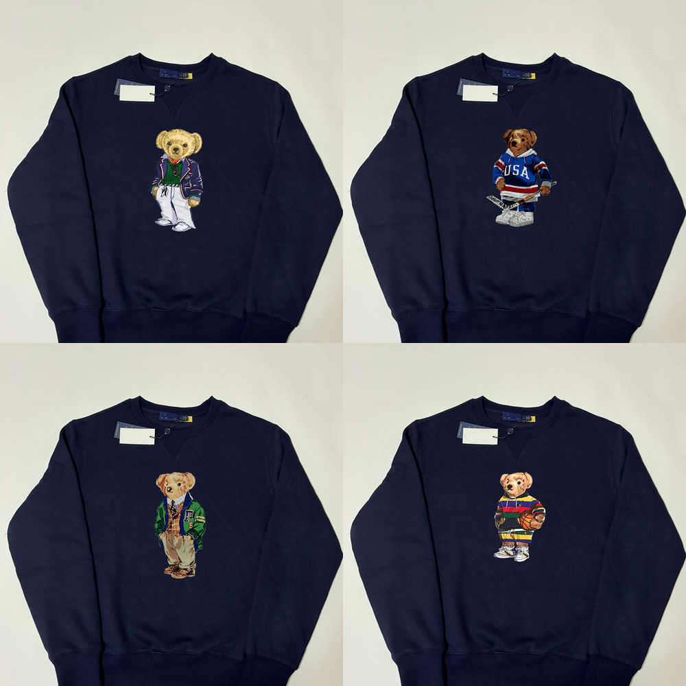 Men's Hoodies Sweatshirts Fashion Mens Sweater T-shirt casual Teddy Bear print pullover Hoodie Cartoon sweatshirt Designer Christmas gift Sports H25110 HLIJ