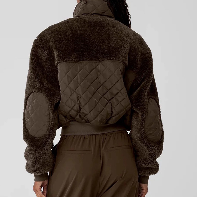 2025 Fashion Winter Lambskin Stand Collar Short Top Thickened High Street Zipper Jacket Men's and Women's Winter Casual Cotton-padded Jacket