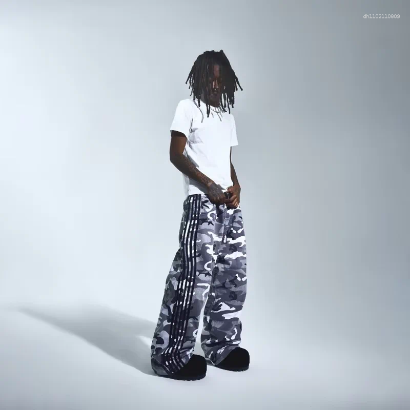 Men's Jeans Y2K Baggy High Quality Embroidered Striped Harajuku Sweatpants Hip Hop Unisex Casual Wide Leg Denim Pants Streetwear