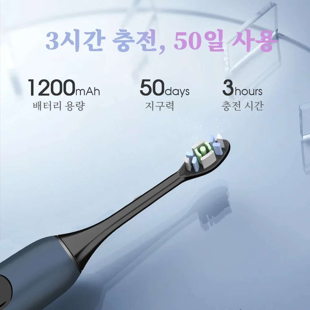 Sonic Electric Toothbrush Set: OLED Screen, 15 Modes, USB Charger, IPX7, Whitening Teeth, Dental Cleaning