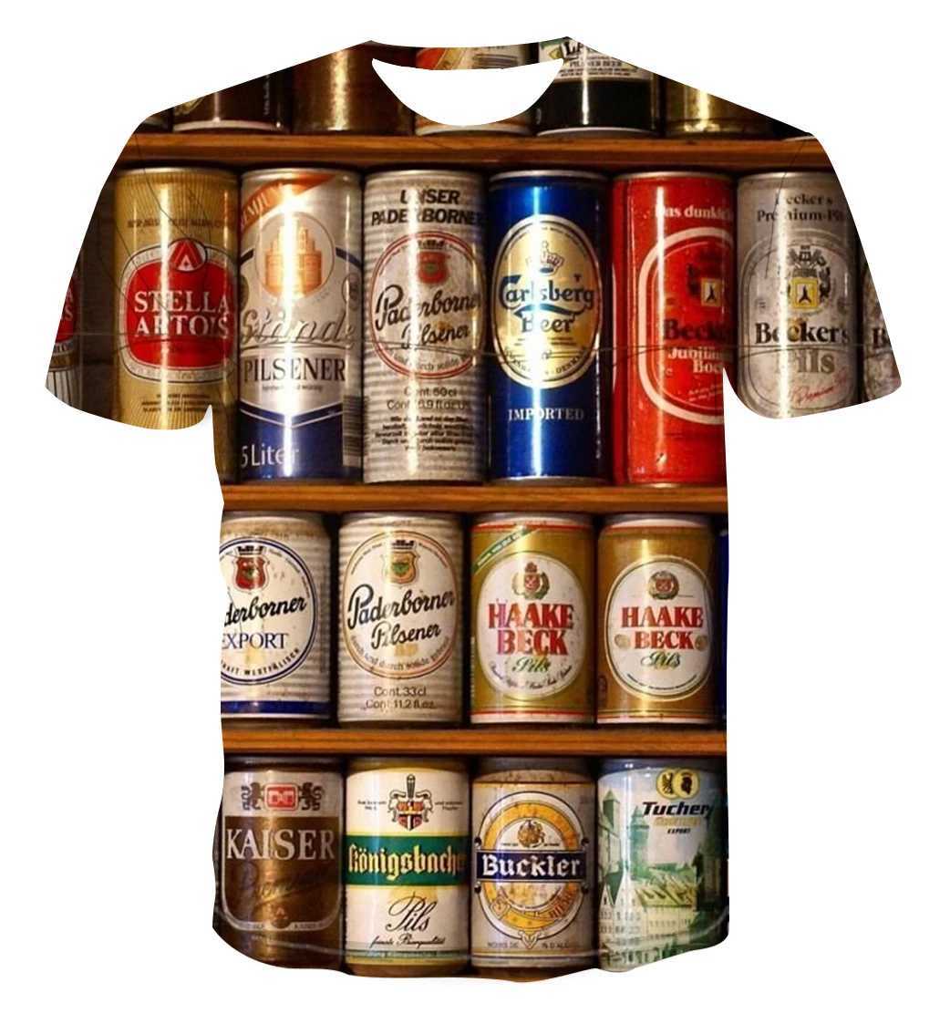Funny T-shirt Men and Women Fashion 3D T Shirts Drink Soda Cola Fanta Print Casual Oversized Round Neck Short Sleeve T-shirt Top X250113