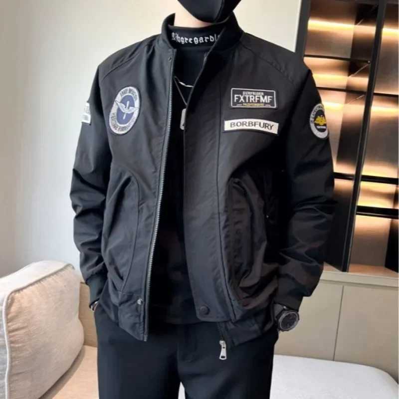 Winter Sales Of Bomber Jacket for Men Spring Autumn Baseball Luxury Designer Vintage Man Coat Stylish Y2k Joker Casual New In X250113