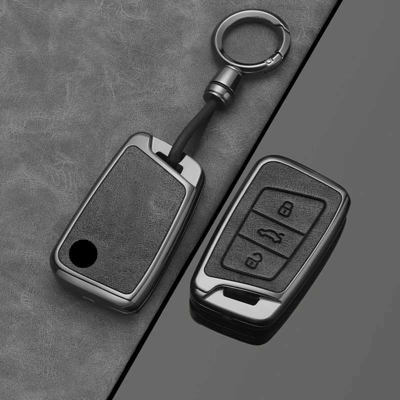 Car Key Alloy style car keycase cover for Volkswagen Golf 7 MK7 Tiguan MK2 seats for Skoda Ateca Leon FR 2 Ibiza H250113