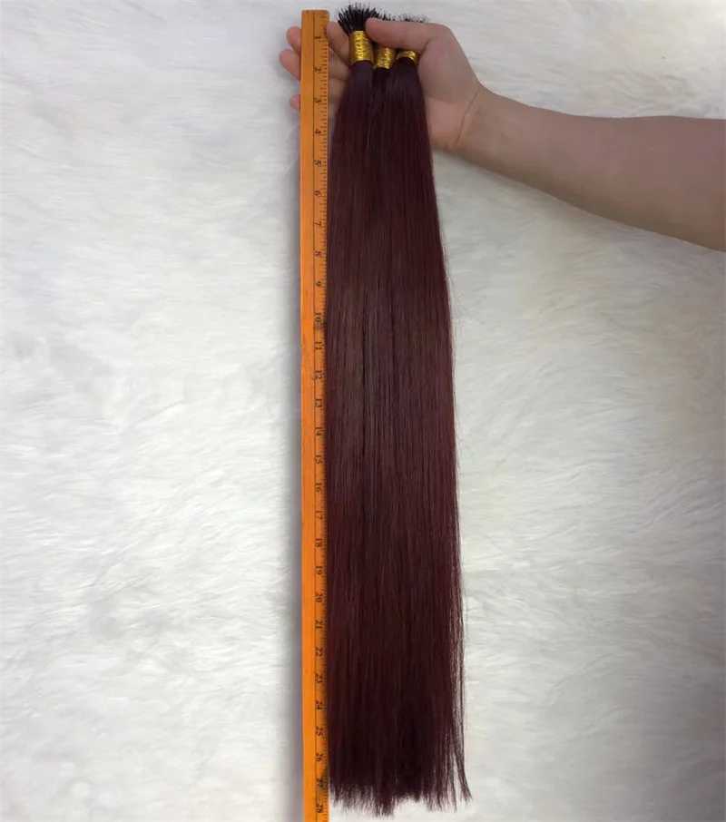 P30A/00 Remy hair nanoring tip microbeads Remy natural European human hair extension highlights 6-28 inches g/strand W250113