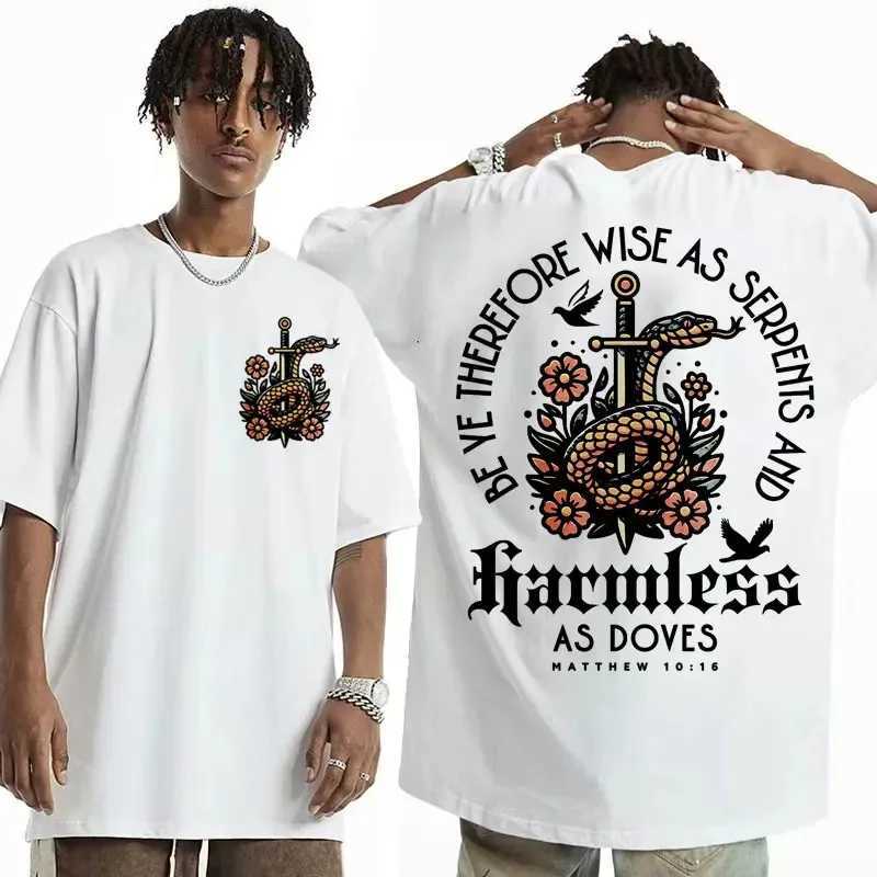 Mens Harajuku Christian Aesthetic T-shirt Bible Verse Religious Faithful Apparel Y2k T Shirts Man Women Casual Oversized T Shirt X250113