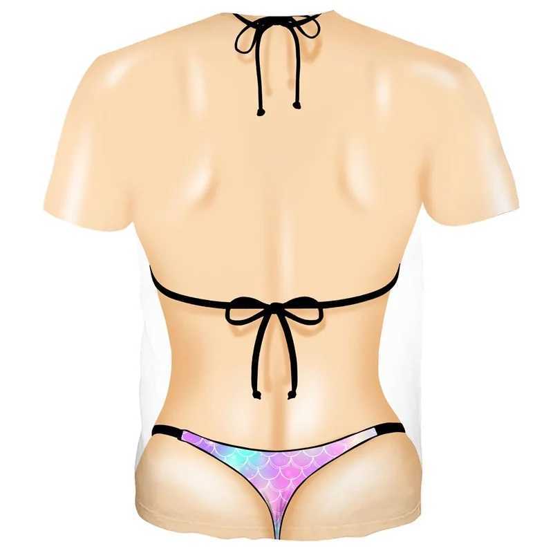3d Print Women Bikini Graphic Funny Tshirt For Men Short Sleeve Oversized Tee Shirt Casual Creative Print Crewneck Tees Top X250113