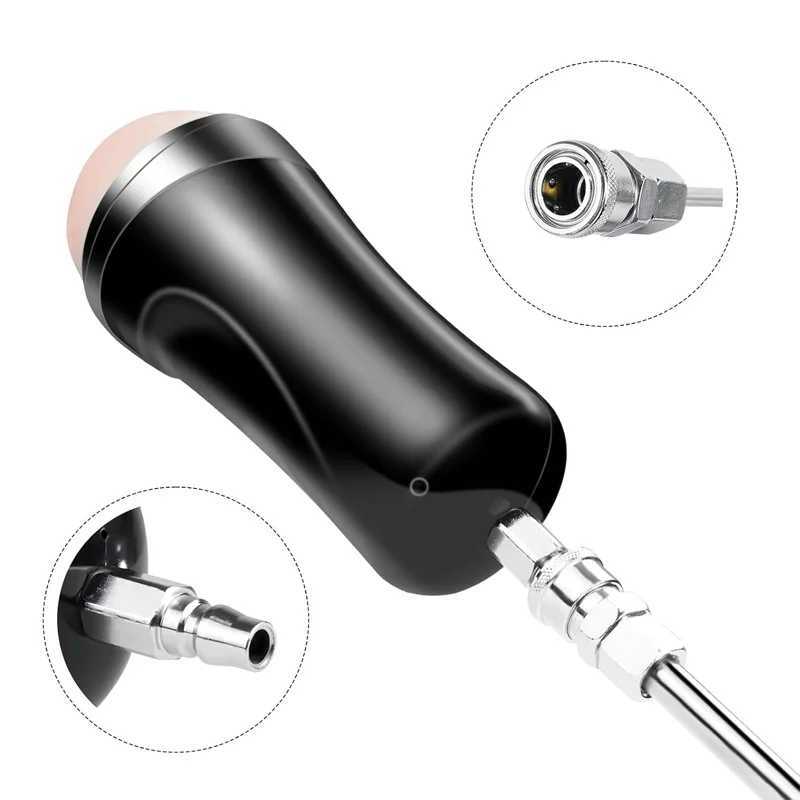 Automatic Sex Mane Attachment Quick Lock Male Masturbator Cup Sex Toys for Men Premium Stainless Steel Vac-U-Lock PortXJ250113