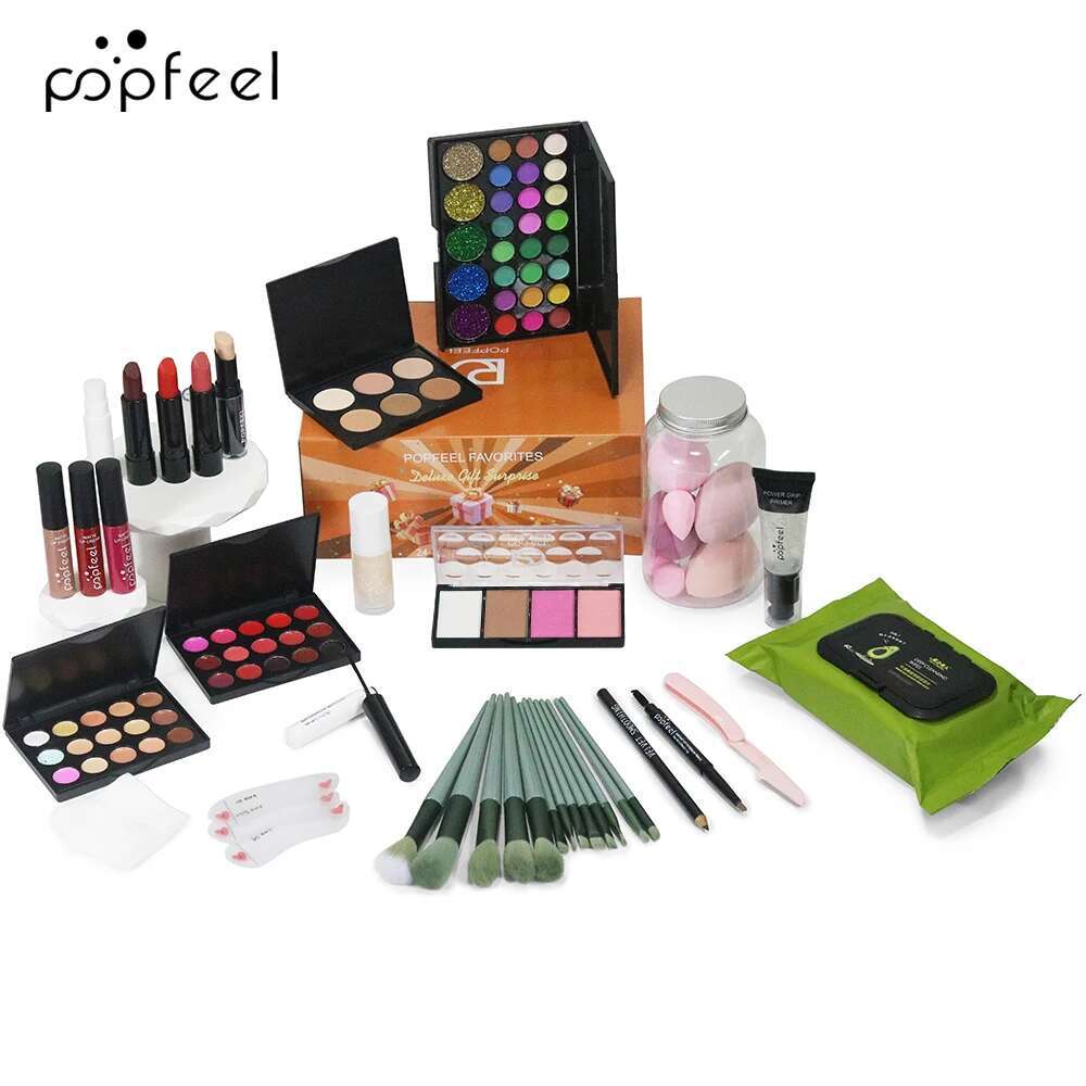 POPFEEL Favorites Surprise Kit, Full Gift Set Ladies, All In One Makeup Kit for Ladies Girls Teens