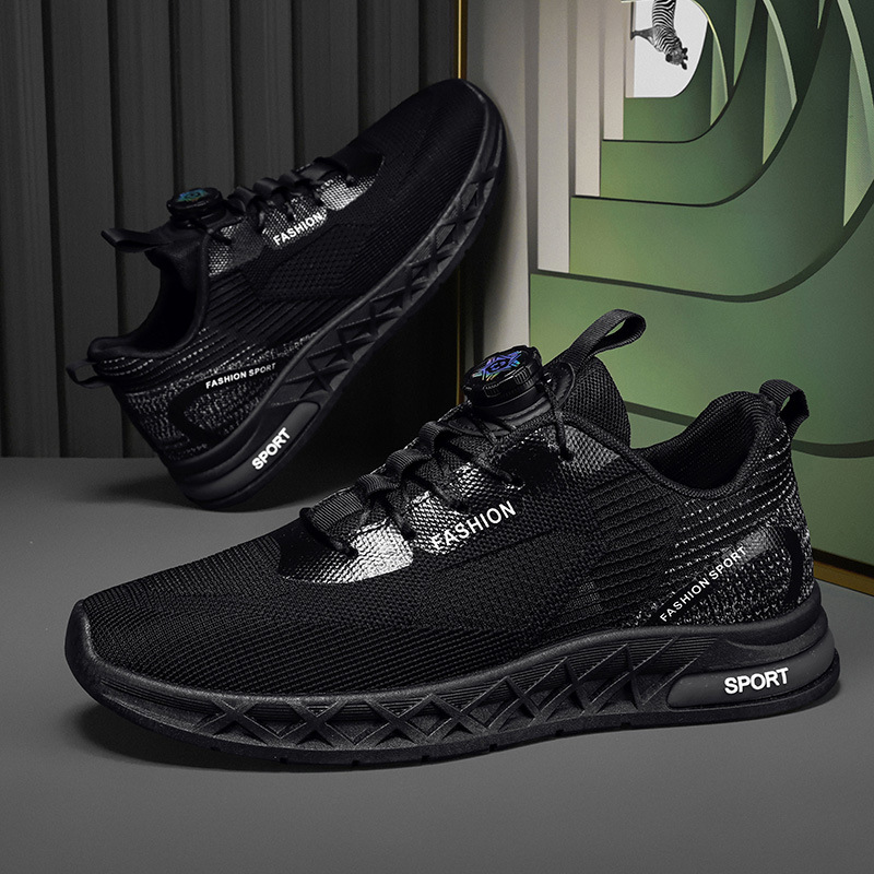 Men Sports Shoes Fashion Thick Sole Mesh Hot Sale Lightweight Breathable Comfort Triple Black NEW hot Blue Green Free shipping