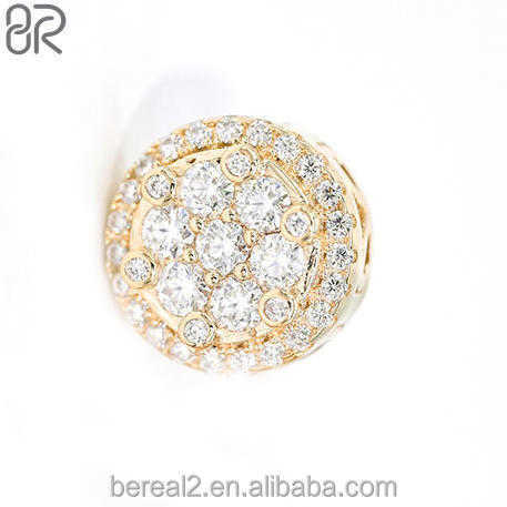 Hot Selling 10K 14K Solid Gold Moissanite Flower Earring Iced Out Round Brilliant Cut Diamond Earring Stud For Men Women