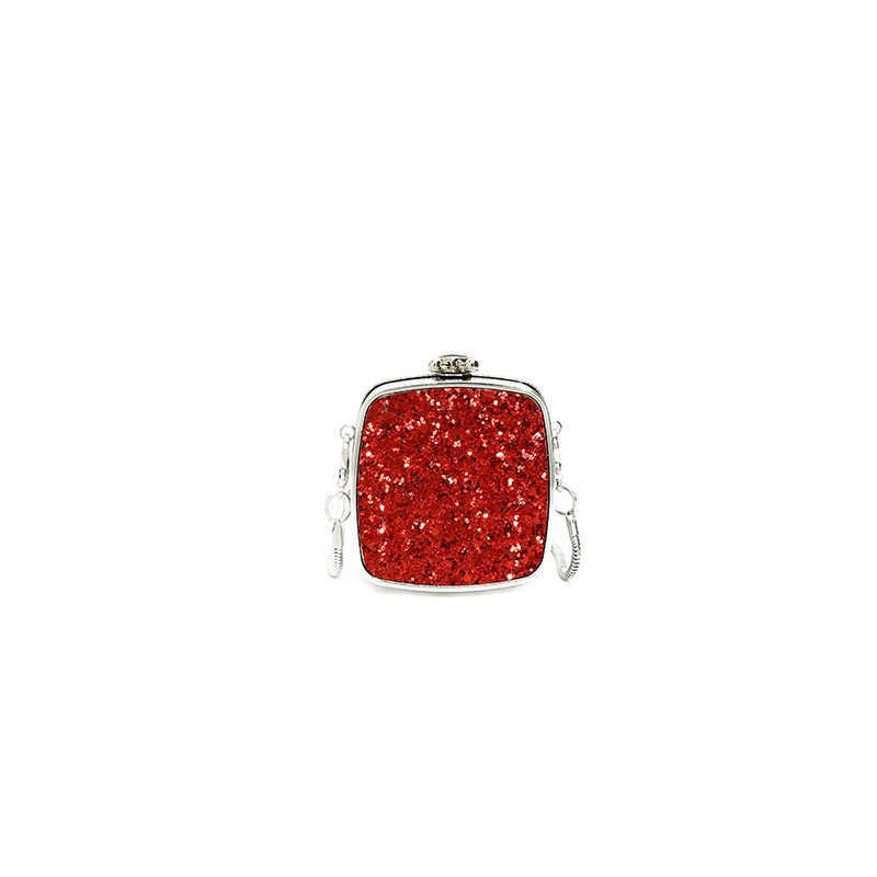 Mini Acrylic Small Bag for Women 2025 New Fashionable Glitter Versatile Single Shoulder Chain Mouth Red Envelope 250113