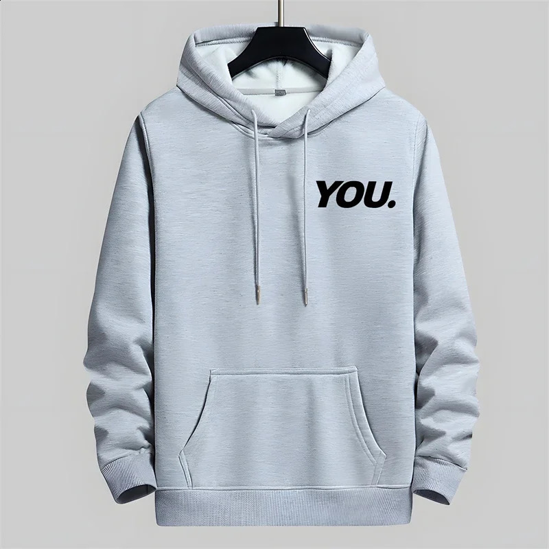 Blessyuki Simple Loose Sweatshirt Male Autumn Korean Chic Letter Printed Hoodies Men Casual Oversized Long Sleeve Pullover 250113