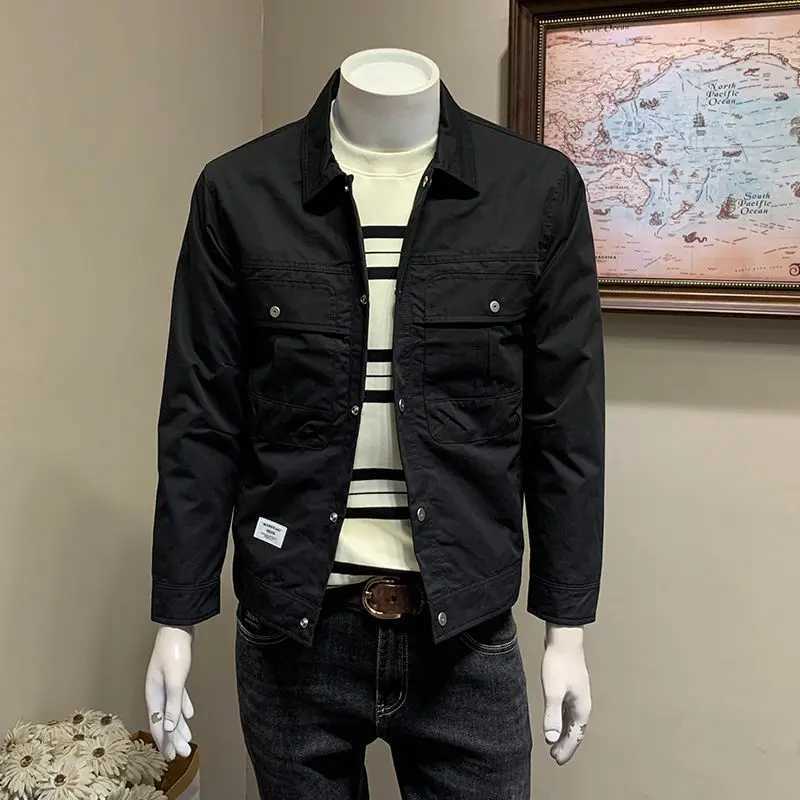 Autumn Winter KPOP Fashion Style Harajuku Slim Fit Tops All Match Loose Casual Korean Style Outerwear Square Neck Button Jacket X250113