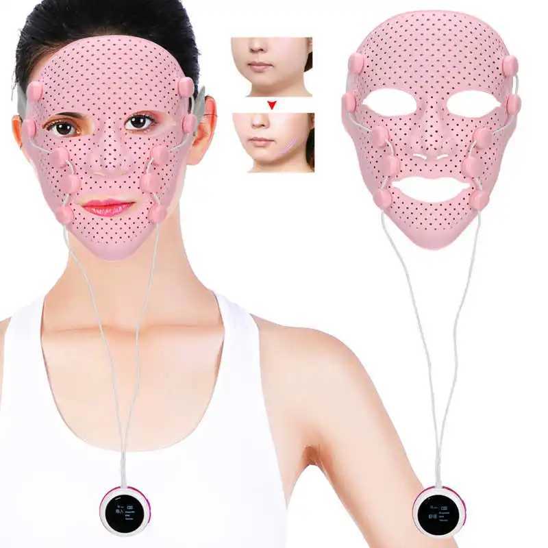 3D Silicone Facial Mask Electric EMS V Shaped Face Massager Magnet Massage Face Lifting Slimming Face SPA Beauty Skin Care ToolXJ250113