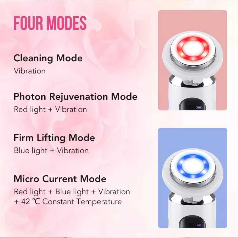 Facial Cleanser Face Lift Device Microcurrent Skin Rejuvenation Facial Massager Light Therapy Anti Aging Wrinkle Skin Care ToolsXJ250113