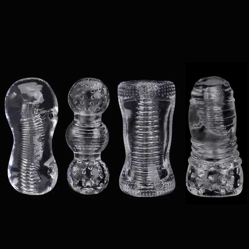 Transparent Male Masturbator Cup Pussy Vaginal for Men 18 Penis Pump Glans Sucking Delay Exerciser Sex Toys Adult Product EroticXJ250113