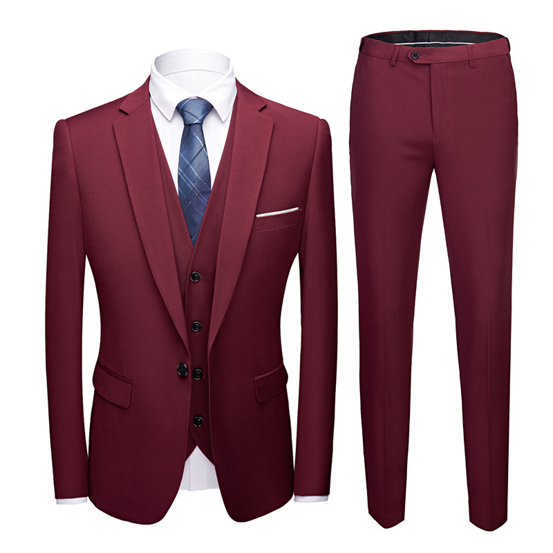 H582 Suit set autumn and winter new professional high-end business casual men's best man groom wedding dress