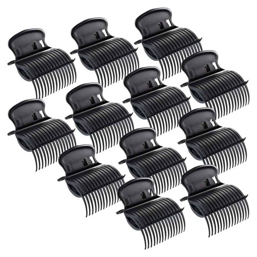 12 pieces/set Salon Hot Roll Barrel keeps hair evenly curled Hot Roll Super Hair Burn Insulation Clip with 12 hair rolls W250113