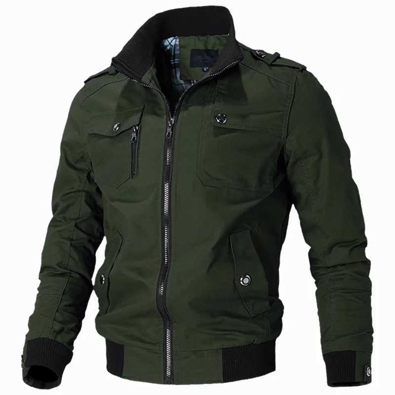 2024 Spring Autumn New Jacket Men Fashion Slim Bomber Windbreaker Jackets Coat Mens Clothing Tactics Military Casual Jacket Men X2501131
