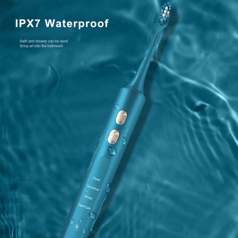 Electric Sonic Toothbrush Rechargeable for Adults 4-Speed Modes Ultrasonic Electronic Tooth Brushes with 2 Replacement Head IPX7