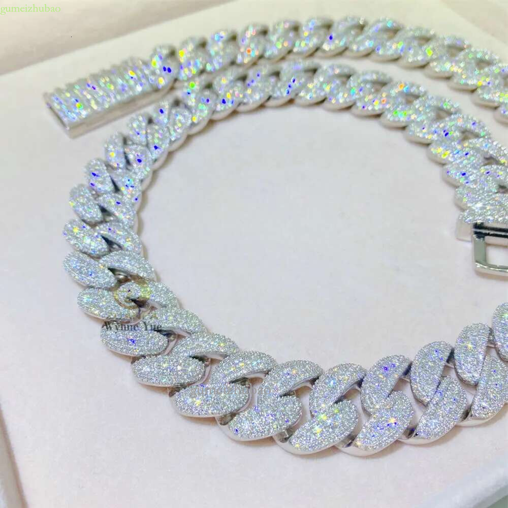 Fresh Bussdown 350g Hiphop 18mm S Iced Out Flawless Moissanite Miami Cuban k Chain