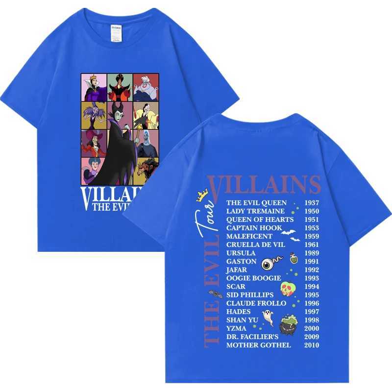 Villains Evil Tour Graphic T Shirts Hot sale Casual Loose Cotton short sleeve t-shirt High Quality funny Oversized Tee shirt X250113