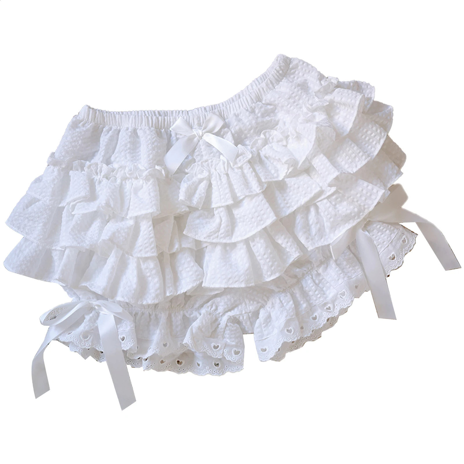 Japanese Style Short Adult Ruffled Lace Trim Pumpkin Shorts Pants Lolita LaceUp Frilly Bloomers Safety Under 250107