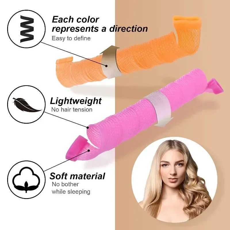 Heat free Curler Spiral Curler Magic Curler Hook free Curler DIY Curling Styling Kit W250113