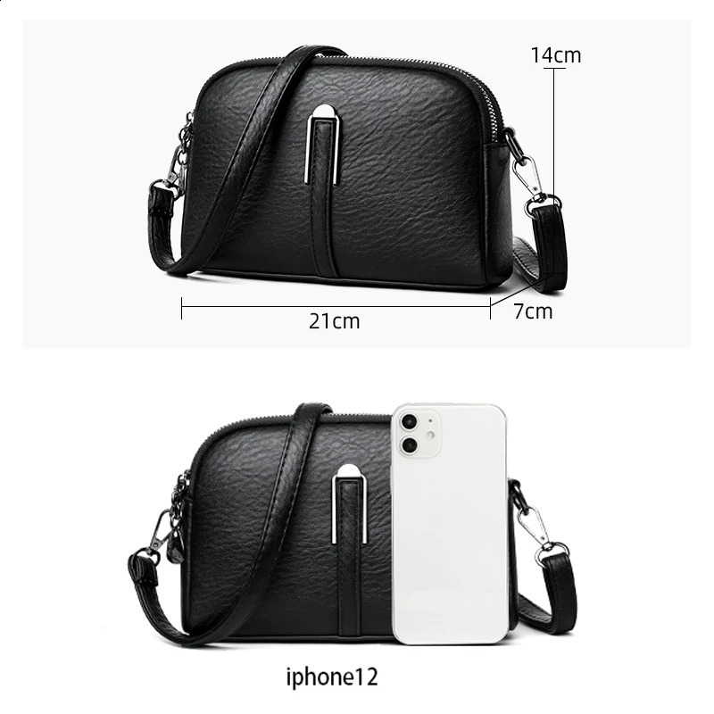 2024 er Large Capacity Handbag Women Bags High Quality Multi Pockets Soft Leather Casual Shoulder Crossbody Bags 250106