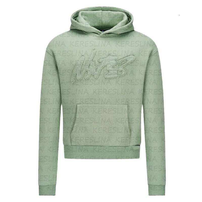 American Y2K street niche hip-hop style with personalized and creative letter print pullover hoodie set