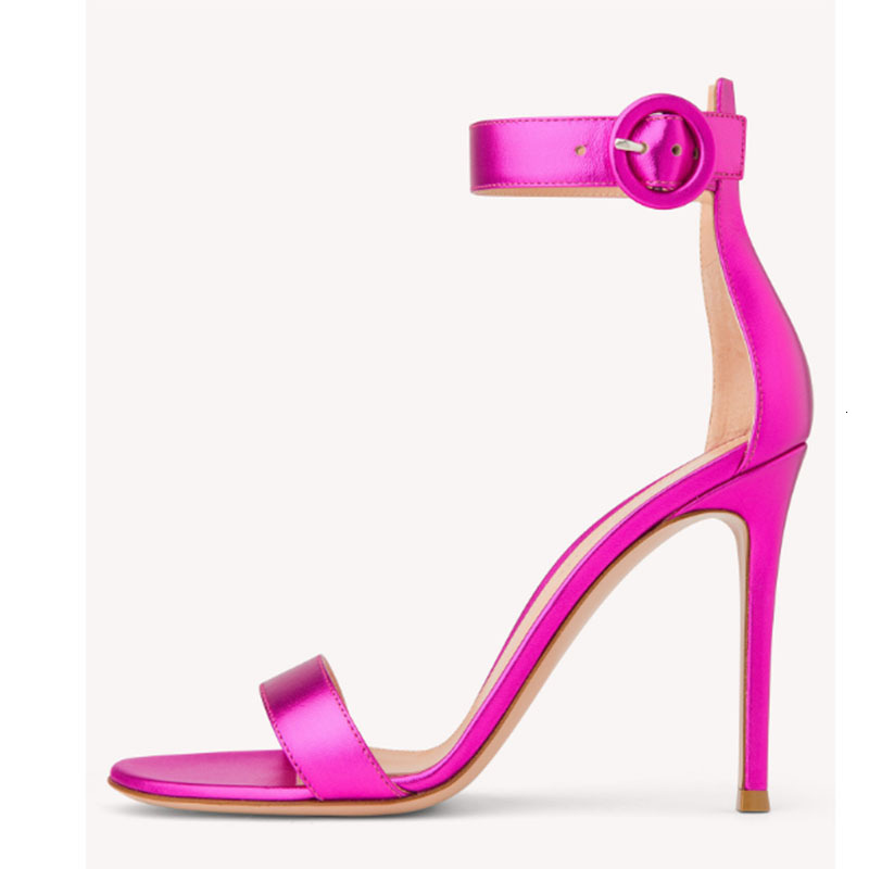 Satin Strappy Sandals Buckled Stiletto Anklet Open Toe Pumps Sexy Women Super High Heels Shoes Sandalias Mujer Verano